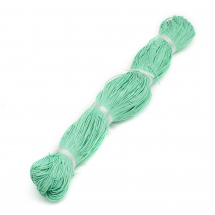 Sznurek Woskowany Bawełniany do Plecenia Makramy i Biżuterii, Turkusowy, 1mm, około 300m/wiązka (13WB31637)