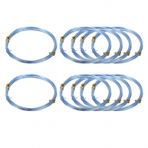 Drut Aluminiowy do Rękodzieła, Niebieski, 1mm, 10m/szpula, Zestaw 10 szpul (13WB32054)