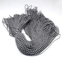 Sznurek Paracord Poliester i Spandex, do Robienia Bransoletek, Pasiasty, Czarno-Biały, 2mm, 100m (13WB32073)