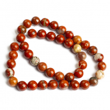 Koraliki Naturalny Czerwony Jaspis, Okrągłe, 8-8.5mm, około 42szt/38cm/sznur (13WB32109)