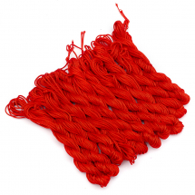 Sznurek Jubilerski Nylonowy, do Tworzenia Biżuterii, Czerwony, 2mm, około 12m/wiązka, 10 wiązek (13WB32143)