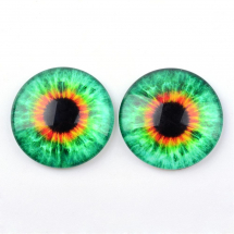 Kaboszony Oczka Szklane do Rękodzieła, Okrągłe, Wiosenna Zieleń, 12x4mm, 1000szt (13WB32152)