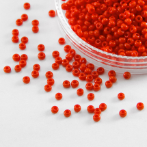 Koraliki 93170 Czeski Preciosa 10/0, Nieprzezroczysty NO, Czerwony, Okrągły, 50g (3WB3653)