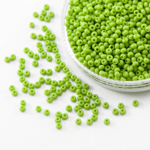 Koraliki 53310 Czeski Preciosa 10/0, Nieprzezroczysty NO, Zielony, Okrągły, 50g (13WB16216)