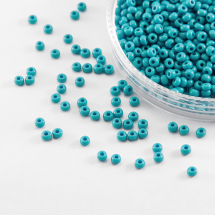 Koraliki 63130 Czeski Preciosa 10/0, Naturalny Nieprzezroczysty NO, Turkusowy, Okrągły, 50g (3WB4372)