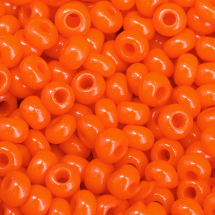 Koraliki 93140 Czeski Preciosa 10/0, Naturalny Nieprzezroczysty NO, Pomarańczowy, Okrągły 50 g (3WB4373)