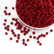 Koraliki 93210 Czeski Preciosa 10/0, Naturalny Nieprzezroczysty NO, Czerwony, Okrągły 50 g (3WB4374)