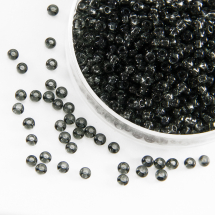 Koraliki 40010 Czeski Preciosa 10/0, Przezroczysty NT, Czarny, Okrągły, 50g (3WB2347)