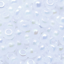 Koraliki 57205 Czeski Preciosa 10/0, Nieprzezroczysty Tęczowy OL, Biały, Okrągły, 50g (2WB10316)