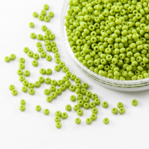 Koraliki 53430 Czeski Preciosa 10/0, Naturalny Nieprzezroczysty NO, Zielony, Okrągły 50 g (2WB10414)