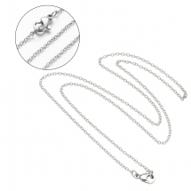 Naszyjnik Łańcuch Kotwiczny, Stal Nierdzewna, z Karabińczyk Lobster, 50cm, Ogniwo 2x1.5mm, 20szt (13WB32212)