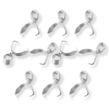 Тримач для Кулонів та Підвісок Нержавіюча Сталь, 13x12x4.5мм, Отвір 6х4мм, (13WB32223)