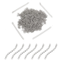 Łańcuch Przedłużenyj, do Rękodzieła i Biżuterii, Stal Nierdzewna, 47-53x3mm, ogniwa 4x3x0.5mm, 100 szt (13WB32235)