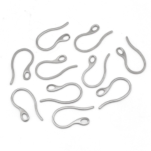 Швензи Гачок, Основа для Сережок, Нержавіюча Сталь, 22x11.5х1мм, Отвір 2.5-3.5мм, (13WB32237)