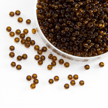 Koraliki Preciosa 10110 10/0, Przezroczyste NT, Otwór Okrągły, Brązowy, 50g (3WB3694)