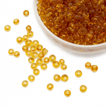Koraliki Chińskie 12/0, Przezroczysty, Brązowy 2C, Okrągły, 100g (3WB3804)