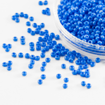 Koraliki 16136 Czeskie Preciosa 10/0, Naturalne Nieprzezroczyste NO, Niebieskie, Okrągłe, 50g (3WB1836)