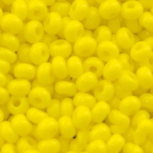 Koraliki 83110 Czeskie Preciosa 10/0, Naturalne Nieprzezroczyste NO, Żółte, Okrągłe, 50g  (3WB1945)