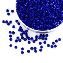 Koraliki 33050 Czeskie Preciosa 10/0, Naturalny Nieprzezroczysty, Niebieski, Okrągły, 50g (3WB4367)