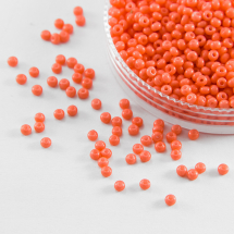 Koraliki Szklane Preciosa 09351, 10/0, Okrągłe, Pomarańczowe, Nieprzezroczyste z Połyskiem OL, 50g (14WB6658)