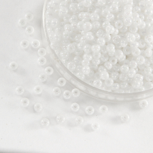 Koraliki Preciosa 33119/46205/10, Nieprzezroczyste Tęczowe, Białe, Okrągłe, 50g (3WB3195)