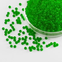 Koraliki Preciosa 33139/50430/10, Przezroczyste Matowe, Zielone, Okrągłe, 50g (2WB10446)