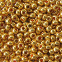Koraliki Preciosa 33119/18581/10, Solgel Metalik, Złote, Okrągłe, 50g (14WB9345)