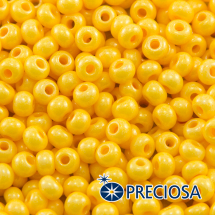 Koraliki 16383 Czeskie Preciosa 6/0, Barwione Solgel SDC, Żółte, Okrągłe, 50g (13WB15883)