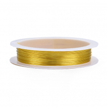 Drut Miedziany, do Tworzenia Biżuterii, Trwała Powłoka, Złoty, 0.7mm, około 3m/szpula, (13WB32437)