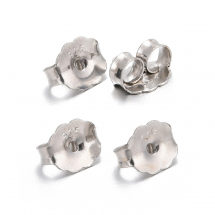 Srebro 925 Zatyczki do Bigli i Sztyftów, Rodowane, 5x6x3mm, 4szt (13WB32361)