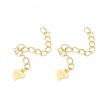 Srebro 925 Końcówki, Łańcuszek Przedłużający, do Rękodzieła i Biżuterii, Pozłacane 18K, 50mm, 2szt (13WB32446)