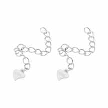 Srebro 925 Łańcuszek Przedłużający, Końcówka, do Rękodzieła i Biżuterii, Powłoka Rodowana, 50mm, 2szt (13WB32447)