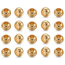 Koraliki, Dystansowe, Mosiężne, Rondel, Złoty, 6x4mm, 20 szt (13WB32608)
