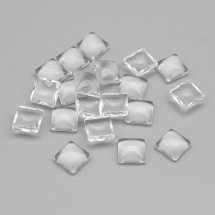 Kaboszony Szklany 8x8x3mm Kolor: Bezbarwny 20szt (13WB24407)