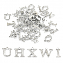 Zestaw Zawieszki Litery z Cyrkoniami, 14–19mm, 40 szt (13WB32848)