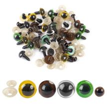 Oczka Bezpieczne z Gwintom i Zaciska, Plastik, Miks, 14mm, 20par (13WB28543)