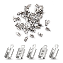 Końcówki do Sznura, Stal Nierdzewna, 12.5x5x5mm, Pasuje do dżetów 1mm, 40szt (13WB32480)