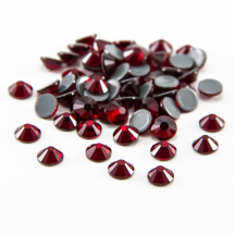 Cyrkonie Dżety Szklane Fasetowane Klasa A, Okrągłe, Siam, 4.8mm, 50szt (13WB14514)