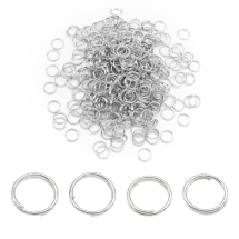 Ogniwka Podwójne Żelazne, do Rękodzieła i Biżuterii, Platyna, 8х1.4mm, 340szt/50g (6WB983)