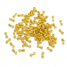 Zawieszka Kropelka, Ozdobna, do Łańcuszka, Koralików i Naszyjników, 7x2.5mm, Otwór 1.2mm, Kolor: Złoty, 100szt (5WB4777)