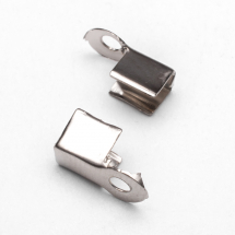 Концевики-Затискачі для Шнура, Залізні, Колір: Платина, Розмір: 9х3.5х4мм, Отвір 2мм, (5WB4259)