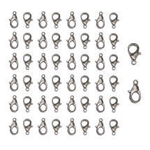 Zapięcie Karabińczyk-Lobster, Stop Cynku, Gunmetal, 10x6mm, Otwór 1mm, 50szt (Q5WB1346)