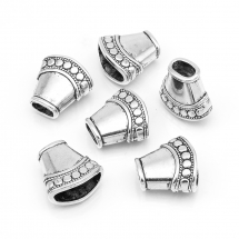 Stożek Nakładki na Koraliki Stop Metalowy 15,5х16х9mm Kolor: Antyczne Srebro 6szt/opakowanie (5WB5597)