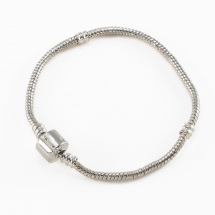 Baza do Eurobransoletki Mosiądz 170x3mm Kolor: Platyna 1szt (5WB5761)