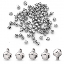 Dzwoneczki Zawieszki, Żelazne, do Rękodzieła i Biżuterii, Platyna, 8x6mm, 100szt (5WB5787)