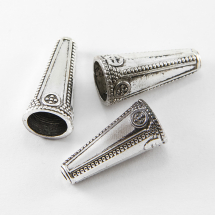 Stożek Nakładki na Koraliki Stop Metalowy 26х12х2mm Kolor: Antyczne Srebro 10szt/opakowanie (5WB5838)