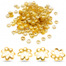 Nakładki na Koraliki Żelazne 8x2mm Kolor: Złoty 330szt/20g/opakowanie (5WB5915)