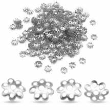 Nakładki na Koraliki Żelazne 8x2mm Kolor: Platyna 330szt/20g/opakowanie (5WB5916)