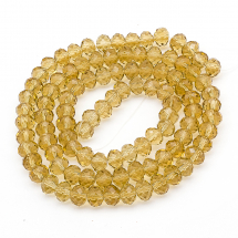 Koraliki Szklane Sztuczny Kryształ Fasetowany 6x4mm 92szt/36cm/sznur (5WB4378)