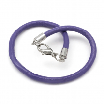 Baza do Bransoletki Skóra naturalna 20x0.3cm Kolor: Fioletowy 1szt (5WB6242)